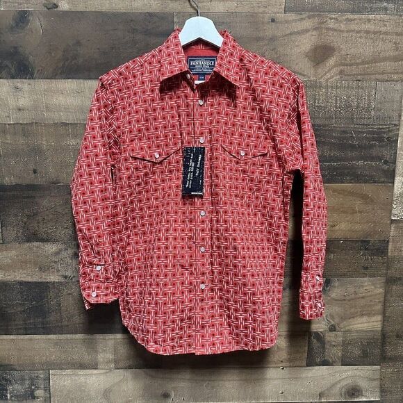 Rough Stock by Panhandle New with Tag Snap Shirt, Red Size L 14 - Picture 1 of 6